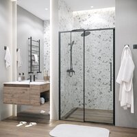 Душевая дверь Grossman Galaxy 140x195 100.K33.01.140.21.00 (черный матовый/стекло прозрачное) - Превью изображения №8 — Интернет-магазин samo.by