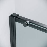 Душевая дверь Grossman Galaxy 140x195 100.K33.01.140.21.00 (черный матовый/стекло прозрачное) - Превью изображения №4 — Интернет-магазин samo.by