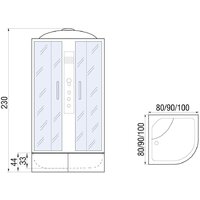 Душевая кабина River Dunay XL 100/44 MT - Превью изображения №22 — Интернет-магазин samo.by