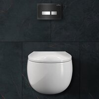 Унитаз подвесной Roxen Egg в комплекте с инсталляцией StounFix Dual Fresh 6 в 1 964256 (кнопка: черное стекло) - Превью изображения №10 — Интернет-магазин samo.by