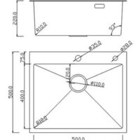 Кухонная мойка Roxen Simple 560220-55 сатин (с коландером и дозатором) - Превью изображения №15 — Интернет-магазин samo.by