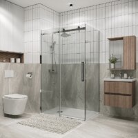 Душевой уголок Grossman Classic 100x90x195 120.K33.04.1090.10.00 (хром/прозрачное стекло) - Превью изображения №6 — Интернет-магазин samo.by