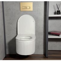 Унитаз подвесной Roxen Royal Matt в комплекте с инсталляцией StounFix Dual Fresh 6 в 1 968283 (кнопка: оружейная сталь) - Превью изображения №14 — Интернет-магазин samo.by