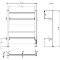 Полотенцесушитель Roxen Square BK-109S-6T 11050-5365C (хром) - Превью изображения №6 — Интернет-магазин samo.by
