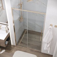 Душевая дверь Grossman Galaxy 140x195 100.K33.01.140.32.00 (золото сатин/стекло прозрачное) - Превью изображения №10 — Интернет-магазин samo.by