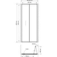 Душевая дверь Wasserkraft Weser 78F04 - Превью изображения №4 — Интернет-магазин samo.by