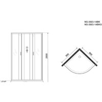 Душевая кабина Niagara NG-3503-14BKG 80x80x215 - Превью изображения №4 — Интернет-магазин samo.by