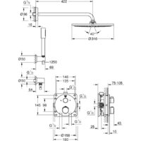 Душевая система  Grohe Grohtherm 34731000 - Превью изображения №2 — Интернет-магазин samo.by