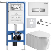 Унитаз подвесной Roxen Royal Matt в комплекте с инсталляцией StounFix Dual Fresh 6 в 1 968291 (кнопка: белый/хром) - Превью изображения №2 — Интернет-магазин samo.by