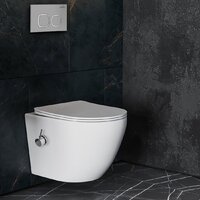 Унитаз подвесной Roxen Antares Bidet в комплекте с инсталляцией StounFix Dual Fresh 6 в 1 947524 (кнопка: хром матовый) - Превью изображения №10 — Интернет-магазин samo.by