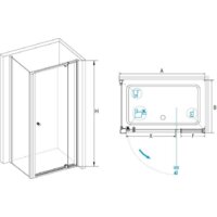 Душевой уголок RGW PA-44 (PA-02 + Z-050-1) 41084409-011 100x90 (хром/прозрачное стекло) - Превью изображения №2 — Интернет-магазин samo.by