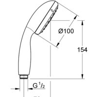 Душевая лейка Grohe New Tempesta Cosmopolitan 100 27852001 - Превью изображения №2 — Интернет-магазин samo.by