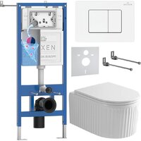 Roxen Royal Matt в комплекте с инсталляцией StounFix Dual Fresh 6 в 1 868563 (кнопка: белый)