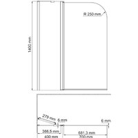 Стеклянная шторка для ванны Wasserkraft Leine 35P02-110 - Превью изображения №2 — Интернет-магазин samo.by