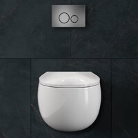 Унитаз подвесной Roxen Egg в комплекте с инсталляцией StounFix Dual Fresh 6 в 1 964237 (кнопка: оружейная сталь) - Превью изображения №10 — Интернет-магазин samo.by