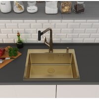 Кухонная мойка Roxen Simple 560220-60G - Превью изображения №3 — Интернет-магазин samo.by