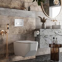 Унитаз подвесной Roxen Porto One Rimless 6 в 1 StounFix Dual Fresh 639404 (белое стекло) - Превью изображения №13 — Интернет-магазин samo.by
