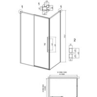 Душевой уголок Grossman Galaxy 130x90x195 120.K33.01.1390.21.10 (черный матовый/тонированное стекло) - Превью изображения №10 — Интернет-магазин samo.by
