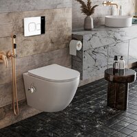 Унитаз подвесной Roxen Antares Bidet в комплекте с инсталляцией StounFix Dual Fresh 6 в 1 942567 (кнопка: хром глянец) - Превью изображения №10 — Интернет-магазин samo.by