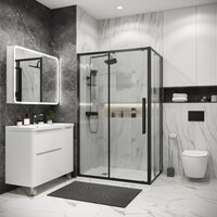 Душевой уголок Grossman Cosmo 130x80x195 120.K33.02.1380.21.02 (черный матовый/стекло шиншилла) - Превью изображения №6 — Интернет-магазин samo.by