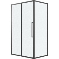 Grossman Cosmo 130x80x195 120.K33.02.1380.21.02 (черный матовый/стекло шиншилла)