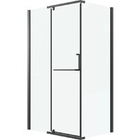 Grossman Pragma 120x80x195 120.K33.03.1280.21.00 (черный матовый/прозрачное стекло)