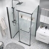 Душевой уголок Grossman Pragma 120x80x195 120.K33.03.1280.21.00 (черный матовый/прозрачное стекло) - Превью изображения №10 — Интернет-магазин samo.by