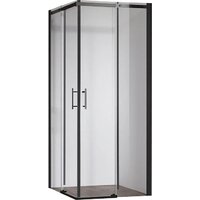 Veconi 90x90 RV50B-9090-01-C8 (стекло прозрачное/черный)