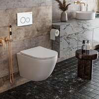Унитаз подвесной Roxen Antares в комплекте с инсталляцией StounFix Dual Fresh 6 в 1 501057 (кнопка: белый глянец) - Превью изображения №8 — Интернет-магазин samo.by