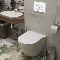 Унитаз подвесной Roxen Antares в комплекте с инсталляцией StounFix Dual Fresh 6 в 1 501057 (кнопка: белый глянец) - Превью изображения №10 — Интернет-магазин samo.by