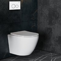 Унитаз подвесной Roxen Antares в комплекте с инсталляцией StounFix Dual Fresh 6 в 1 501057 (кнопка: белый глянец) - Превью изображения №9 — Интернет-магазин samo.by