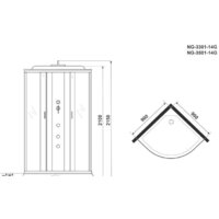 Душевая кабина Niagara NG-3501-14G 90x90 - Превью изображения №4 — Интернет-магазин samo.by