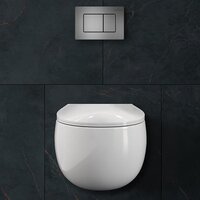 Унитаз подвесной Roxen Egg в комплекте с инсталляцией StounFix Dual Fresh 6 в 1 964215 (кнопка: оружейная сталь) - Превью изображения №10 — Интернет-магазин samo.by