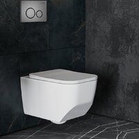 Унитаз подвесной Roxen Boro One Rimless 6 в 1 StounFix Dual Fresh 632475 (оружейная сталь/металл) - Превью изображения №14 — Интернет-магазин samo.by