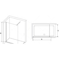 Душевая стенка RGW WA-010B 70 (черный/прозрачное стекло) - Превью изображения №3 — Интернет-магазин samo.by