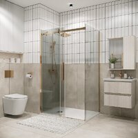Душевой уголок Grossman Classic 100x90x195 120.K33.04.1090.32.00 (золото сатин/стекло прозрачное) - Превью изображения №3 — Интернет-магазин samo.by