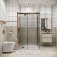 Душевой уголок Grossman Classic 100x90x195 120.K33.04.1090.32.00 (золото сатин/стекло прозрачное) - Превью изображения №5 — Интернет-магазин samo.by