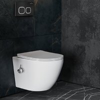 Унитаз подвесной Roxen Antares Bidet в комплекте с инсталляцией StounFix Dual Fresh 6 в 1 938621 (кнопка: черный матовый) - Превью изображения №11 — Интернет-магазин samo.by