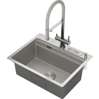 Кухонная мойка Roxen Stage 560250-60-S текстурный сатин (с держателем для ножей и аксессуарами) - Превью изображения №3 — Интернет-магазин samo.by