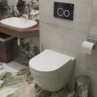 Унитаз подвесной Roxen Antares One Rimless 6 в 1 StounFix Dual Fresh 506406 (кнопка: черный матовый) - Превью изображения №9 — Интернет-магазин samo.by