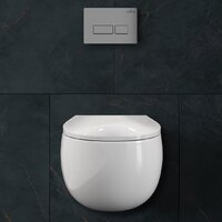 Унитаз подвесной Roxen Egg в комплекте с инсталляцией StounFix Dual Fresh 6 в 1 964210 (кнопка: хром матовый) - Превью изображения №9 — Интернет-магазин samo.by