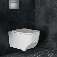 Унитаз подвесной Roxen Boro One Rimless 6 в 1 StounFix Dual Fresh 621774 (оружейная сталь/металл) - Превью изображения №9 — Интернет-магазин samo.by