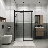 Душевой уголок Grossman Classic 110x80x195 120.K33.04.1180.21.00 (черный матовый/стекло прозрачное) - Превью изображения №2 — Интернет-магазин samo.by