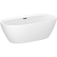 Ванна Wellsee Pro Line 170x80 28750103R (отдельностоящая ванна белый глянец, экран, ножки, сифон-автомат матовый черный) - Превью изображения №2 — Интернет-магазин samo.by