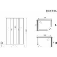Душевая кабина Niagara NG-33294-14RBKG 120x90 - Превью изображения №4 — Интернет-магазин samo.by