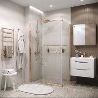 Душевой уголок Grossman Pragma 120x80x195 120.K33.03.1280.32.00 (золото сатин/прозрачное стекло) - Превью изображения №7 — Интернет-магазин samo.by