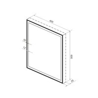  Wellsee Зеркало с фронтальной LED-подсветкой 7 Rays' Spectrum 172201100, 40 х 60 см (с сенсором и регулировкой яркости освещения) - Превью изображения №9 — Интернет-магазин samo.by
