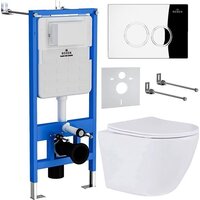Унитаз подвесной Roxen Antares One Rimless 6 в 1 StounFix Dual Fresh 508565 (кнопка: хром) - Превью изображения №2 — Интернет-магазин samo.by