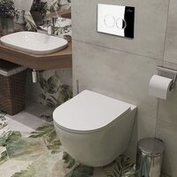 Унитаз подвесной Roxen Antares One Rimless 6 в 1 StounFix Dual Fresh 508565 (кнопка: хром) - Превью изображения №8 — Интернет-магазин samo.by