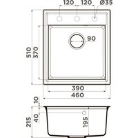 Кухонная мойка Omoikiri Daisen 46 WH (белый) - Превью изображения №3 — Интернет-магазин samo.by